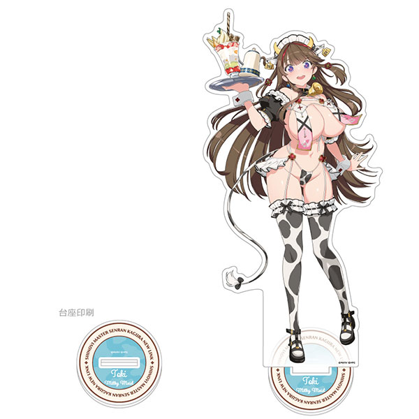 Curtain Damashii [Shinobi Master Senran Kagura: New Link] Jumbo Acrylic Stand Ilustrasi Baru (Toki / Milky Maid) gambar 1