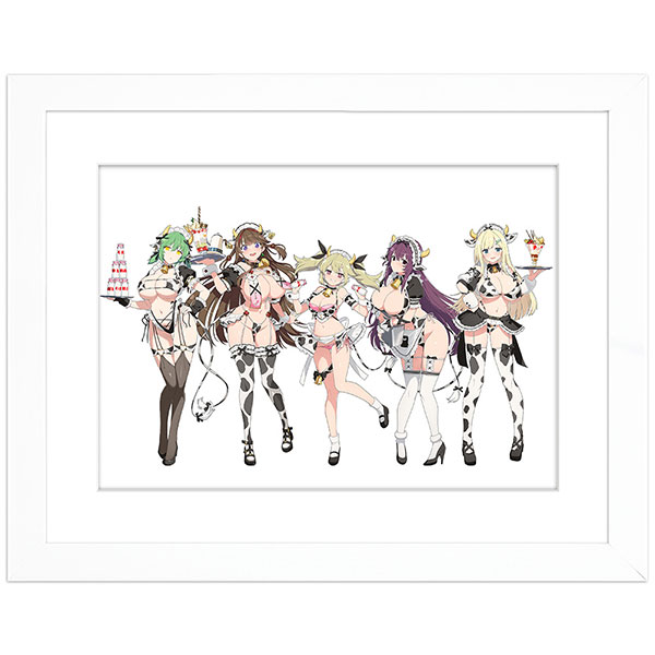 Curtain Damashii [Shinobi Master Senran Kagura: New Link] Chara Fine Graph ภาพประกอบใหม่ (Milky Maid) A4 รูปภาพ 1