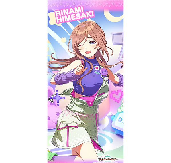 Curtain Damashii [Gakuen iDOLM@STER] ผ้าเช็ดตัวสปอร์ต (Rinami Himesaki / Miracle na Now!) รูปภาพ 1