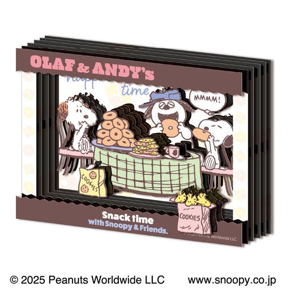 Ensky Paper Shadow Art Mini PEANUTS SA-M105 Snack Time