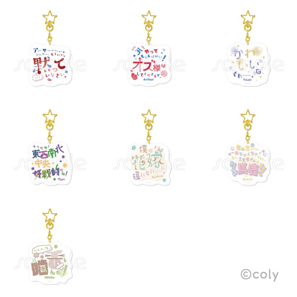 amie Promise of Wizard Trading Quote Acrylic Keychain Vol.1 7Pack BOX
