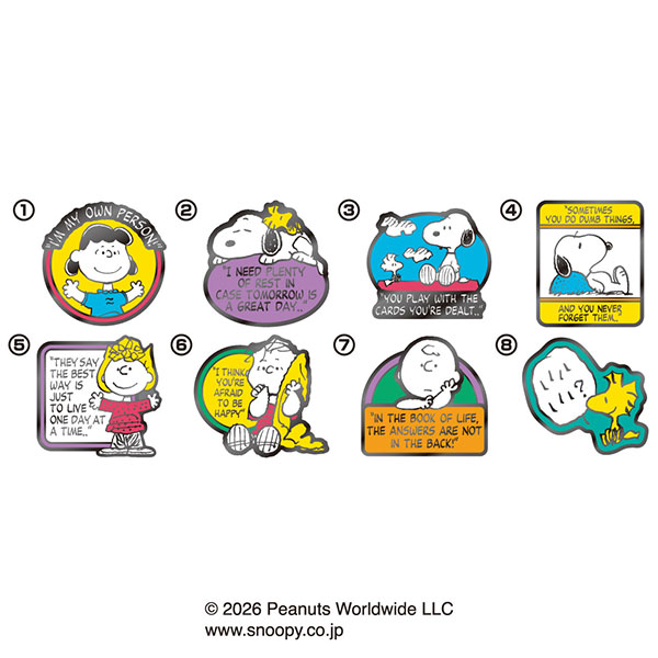 Ensky PEANUTS Pins Collection 8Pack BOX