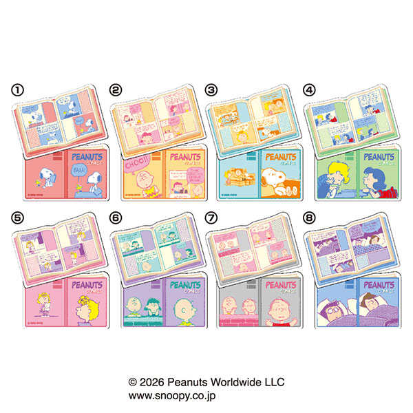 Ensky PEANUTS mitamemo Book Clip 8Pack BOX