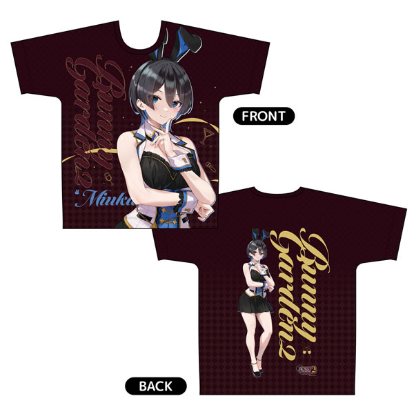 Curtain Damashii Bunny Garden 2 Full Graphic T-shirt (Miuka) M Size