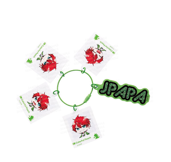 Ensky Colorful Peach Jarajara Keychain Emotion Series JPAPA รูปภาพ 1