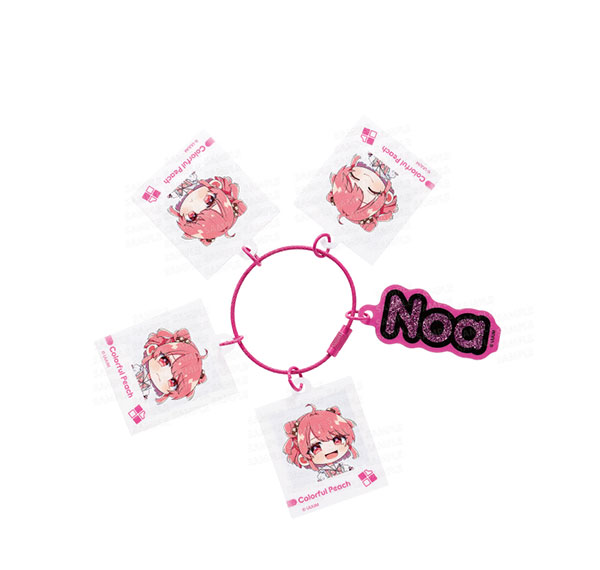 Ensky Colorful Peach Jarajara Keychain Emotion Series Noa รูปภาพ 1
