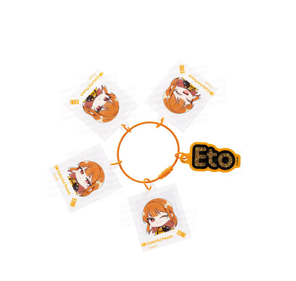 Ensky Colorful Peach Jarajara Keychain Emotion Series Eto รูปภาพ 1