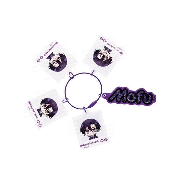 Ensky Colorful Peach Jarajara Keychain Emotion Series Mofu