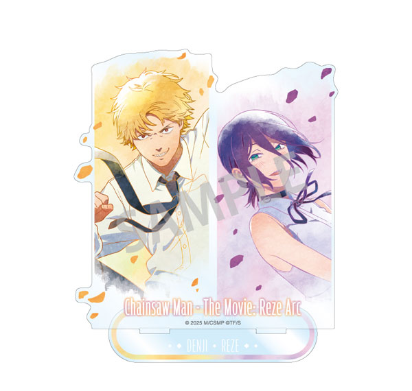 Kamio Japan ภาพยนตร์ "Chainsaw Man Reze Arc" แท่นอะคริลิคคู่ Denji & Reze ลอยน้ำ KamiAni TOUCH รูปภาพ 1