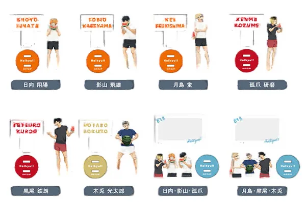 Hasepro 亚克力小立牌收藏系列 排球少年!! 西瓜系列 8个装BOX 图片 1