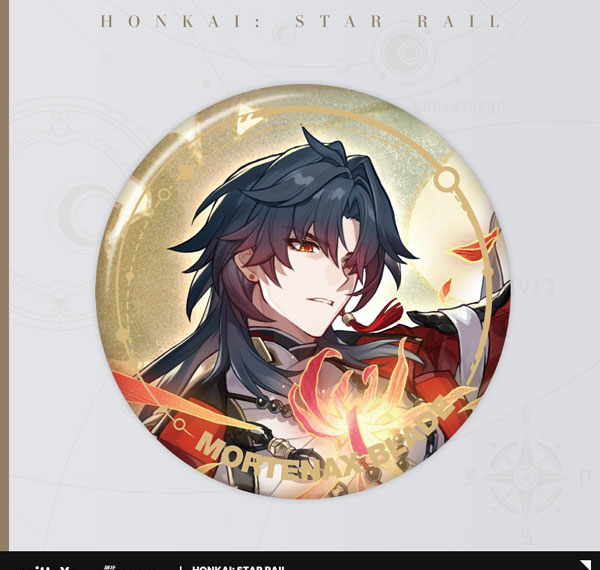miHoYo Honkai: Star Rail Standing Image Series Tin Badge Mortenax Blade รูปภาพ 1
