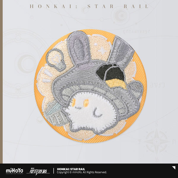miHoYo Honkai: Star Rail Usausa Kinoko to Kinoko Usagi Series Embroidery Badge Graynoko