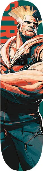 Capcom Street Fighter 6 Skateboard Deck Guile Bild 1