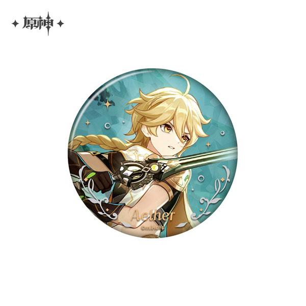 miHoYo Genshin Impact Truth Amongst the Pages of Purana Series Tin Badge Aether
