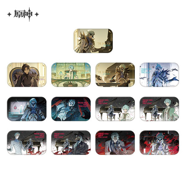 miHoYo Genshin Impact "Those Who Shun The Light" Series Trading Tin Badge Complete Box