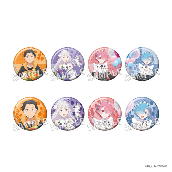 KADOKAWA Re:ZERO -Starting Life in Another World- Trading Tin Badge Flower & Balloon ver. 8Pack BOX Bild 1