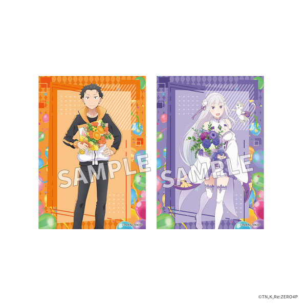 KADOKAWA Re:ZERO -Starting Life in Another World- Photo Card Set Flower & Balloon ver. - Subaru & Emilia