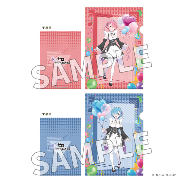 KADOKAWA Re:ZERO -Starting Life in Another World- ชุดแฟ้มใส Flower & Balloon ver. - Ram & Rem