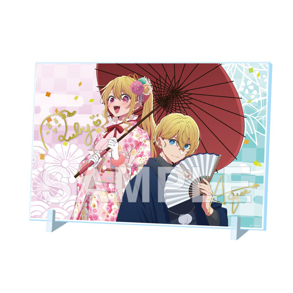 KADOKAWA [OSHI NO KO] แผงอะคริลิคพร้อมลายเซ็นปั๊มฟอยล์ - อากัว & รูบี้ ปีใหม่ 2026 ver. รูปภาพ 1