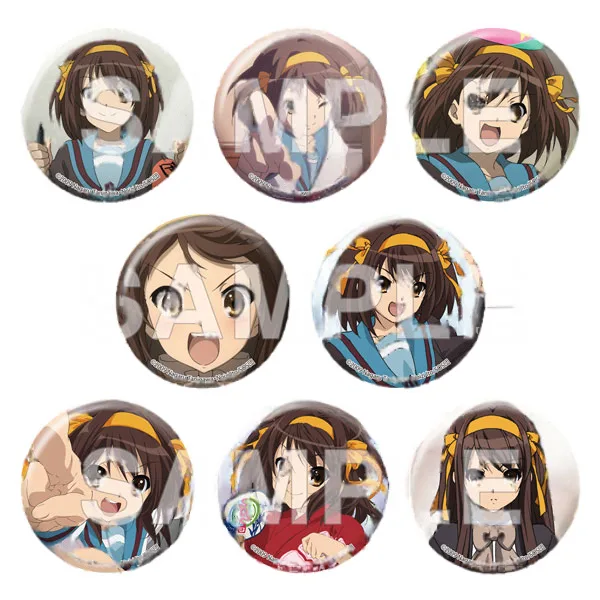 KADOKAWA The Disappearance of Haruhi Suzumiya Full of Haruhi Tin Badge 8Pack BOX