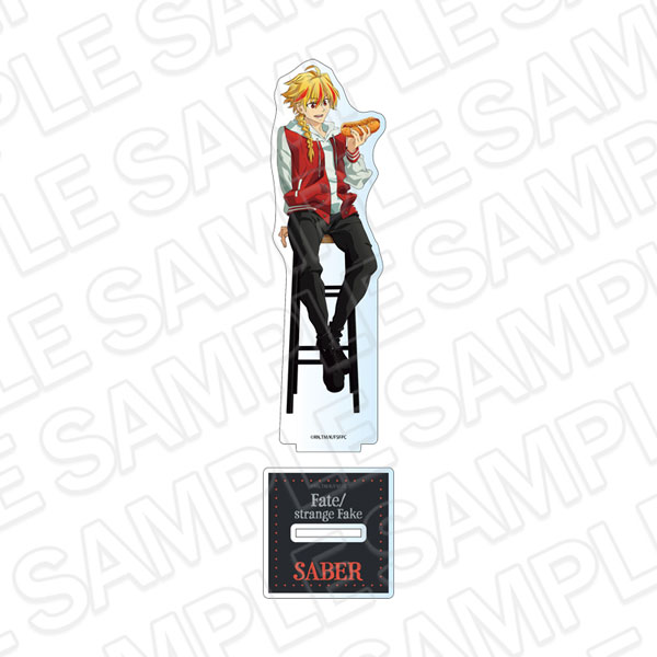 Contents Seed TV Anime Fate/strange Fake Acrylic Figure Saber Cafe ver.