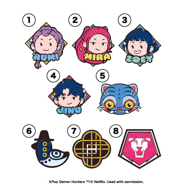 Ensky KPop Demon Hunters Pins Collection 8Pack BOX