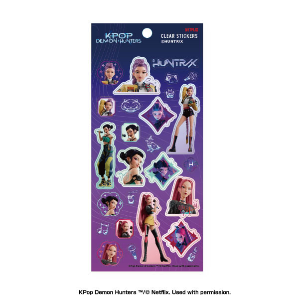 Ensky KPop Demon Hunters CLEAR STICKERS (1) HUNTR/X