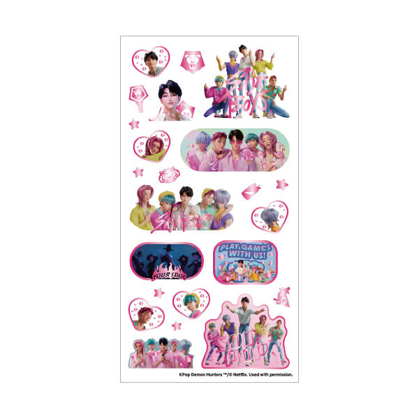 Ensky KPop Demon Hunters GLOSSY CLEAR STICKERS (2) SAJA BOYS Bild 1