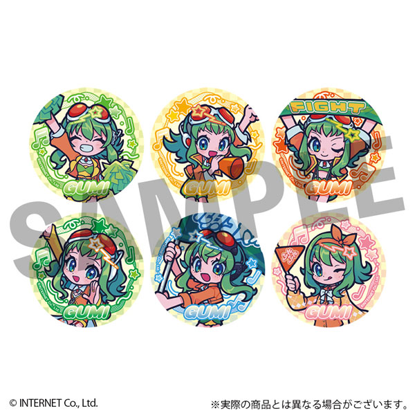 DMM.com VOCALOID GUMI Trading Furefriends Tin Badge 6Pack BOX