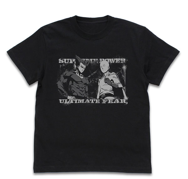 COSPA One-Punch Man Supreme Power VS Ultimate Fear T-shirt /BLACK-L