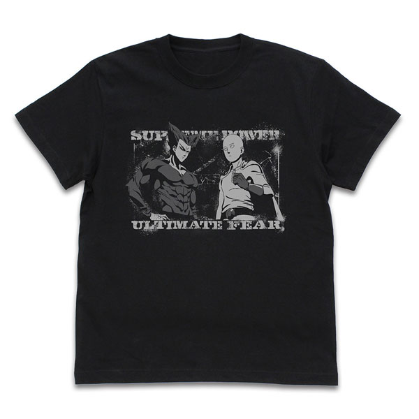 COSPA One-Punch Man Supreme Power VS Ultimate Fear T-shirt /BLACK-XL