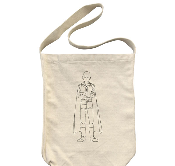 COSPA One-Punch Man Saitama Line Art Shoulder Tote Bag /NATURAL