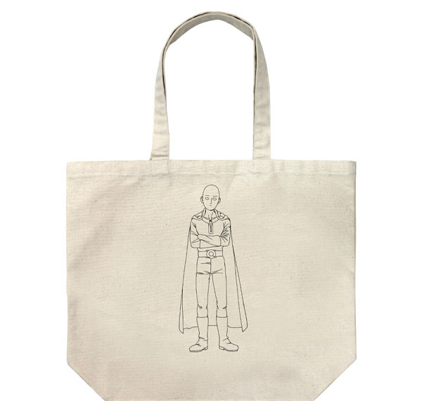 COSPA One-Punch Man Saitama Line Art Large Tote Bag /NATURAL