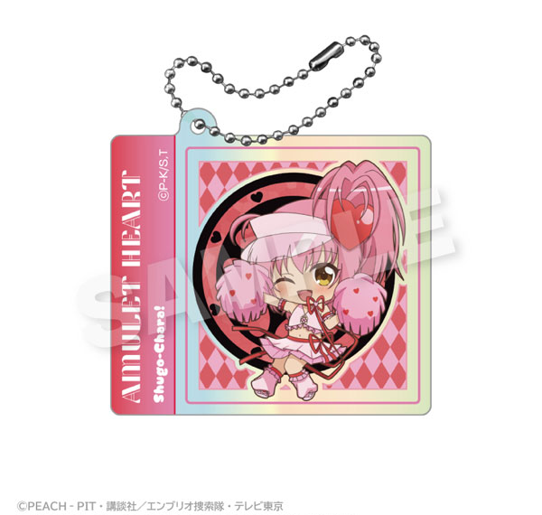 Stella Notes TV Anime "Shugo-chara!" Aurora Acrylic Keychain Marumado ver. Amulet Heart รูปภาพ 1