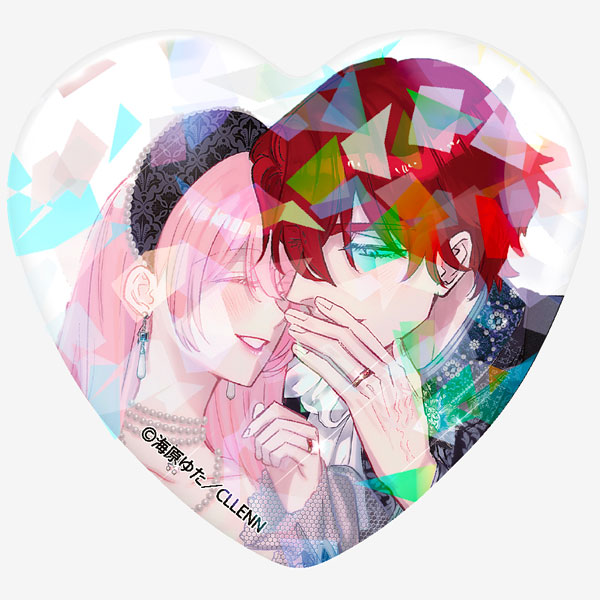 e-bistrade "Ai ga Omoi Kishi Koushaku wa, Tsuihou Reijou no Subete wo Ubaitsukushitai." Hologram Heart-shaped Tin Badge C Type
