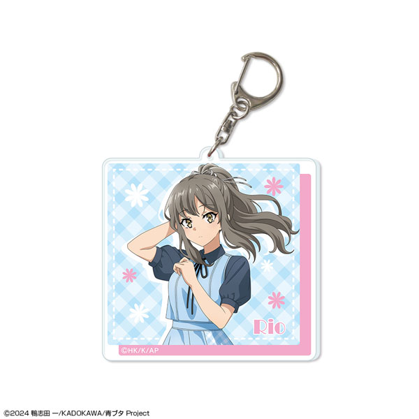 License Agent "Seishun Buta Yarou" Series Big Acrylic Keychain Design 03 (Rio Futaba / Summer Check Pattern ver.) New Illustration 圖片 1