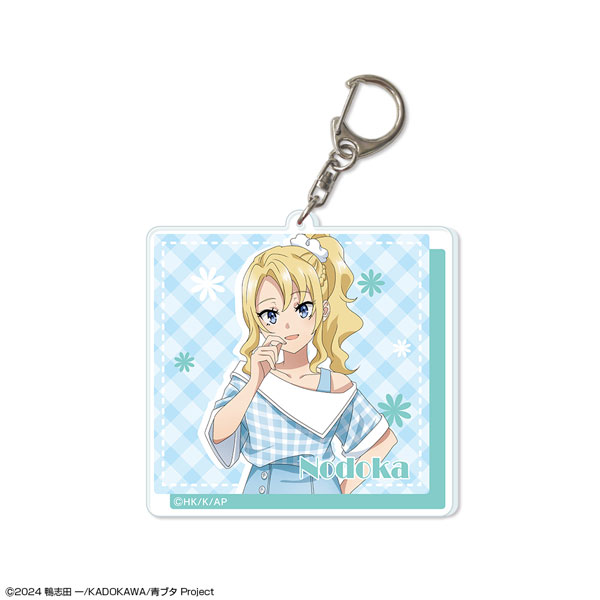 License Agent "Seishun Buta Yarou" Series Big Acrylic Keychain Design 04 (Nodoka Toyohama / Summer Check Pattern ver) New Illustration