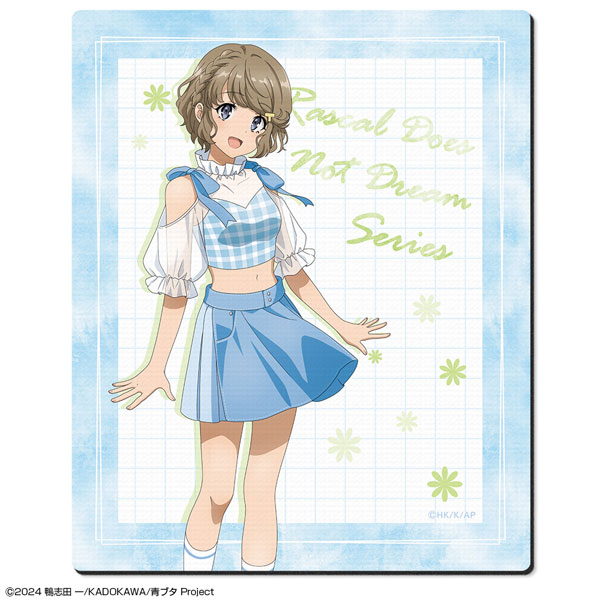 License Agent "Seishun Buta Yarou" Series Rubber Mouse Pad Design 02 (Tomoe Koga / Summer Check Pattern ver.) New Illustration