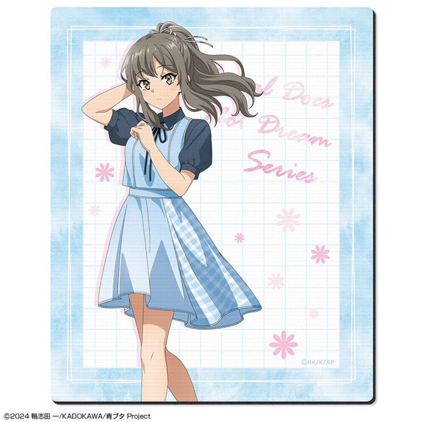 License Agent "Seishun Buta Yarou" Series Rubber Mouse Pad Design 03 (Rio Futaba / Summer Check Pattern ver.) New Illustration