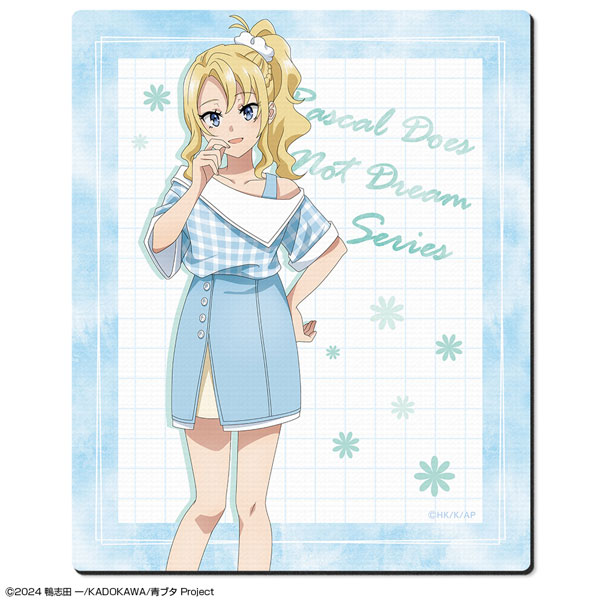 License Agent "Seishun Buta Yarou" Series Rubber Mouse Pad Design 04 (Nodoka Toyohama / Summer Check Pattern ver.) New Illustration Bild 1