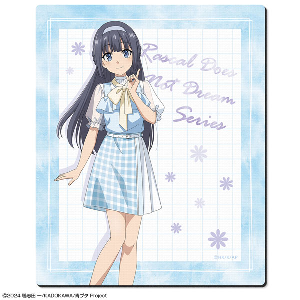 License Agent "Seishun Buta Yarou" Series Rubber Mouse Pad Design 06 (Shoko Makinohara / Summer Check Pattern ver.) New Illustration