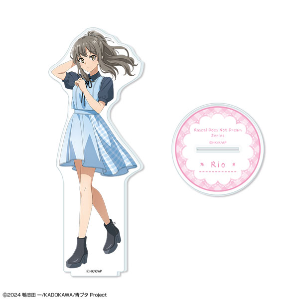 License Agent "Seishun Buta Yarou" Series Acrylic Stand Design 03 (Rio Futaba / Summer Check Pattern ver.) New Illustration