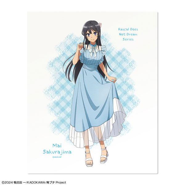 License Agent Rascal Does Not Dream Series Canvas Art Design 01 (Mai Sakurajima / Summer Check Pattern ver.) New Illustration image 1