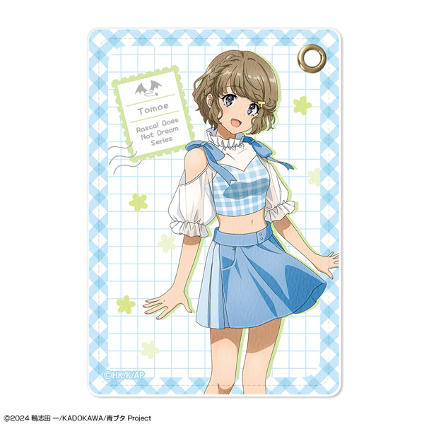 License Agent "Seishun Buta Yarou" Series Leather Pass Case Design 02 (Tomoe Koga / Summer Check Pattern ver.) New Illustration รูปภาพ 1
