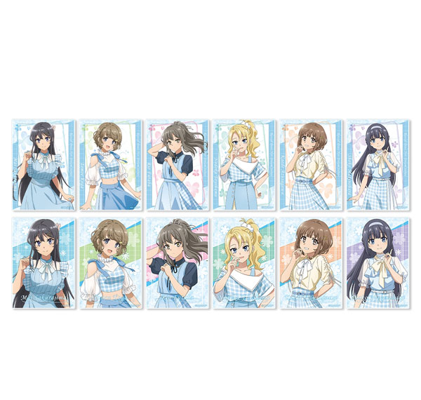 License Agent "Seishun Buta Yarou" Series Trading Acryl-Karte (Sommer-Karomuster ver.) Neue Illustration 12Pack BOX Bild 1