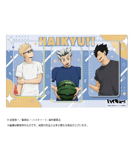 TSUKINAGI Haikyuu!! Rubber Desk Mat Collection Watermelon (Tsukishima / Kuroo / Bokuto) Bild 1