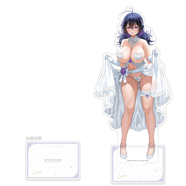 Curtain Damashii [Brown Dust 2] New Illustration Jumbo Acrylic Stand (Loen / Wedding Swimsuit)