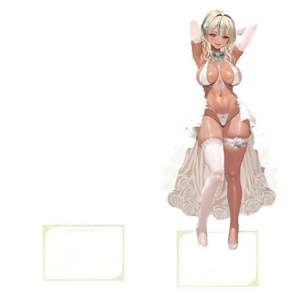 Curtain Damashii [Brown Dust 2] New Illustration Jumbo Acrylic Stand (Nebris / Wedding Swimsuit)