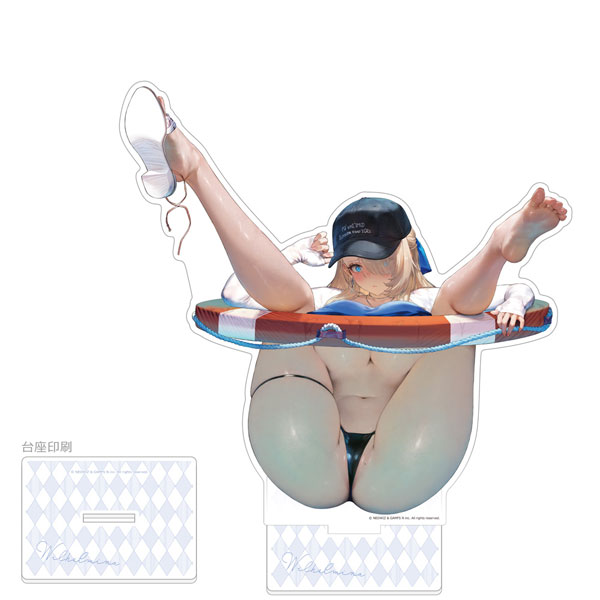 Curtain Damashii [Brown Dust 2] Jumbo Acrylic Stand (Wilhelmina / Water Park Queen)