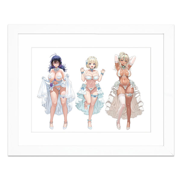 Curtain Damashii [Brown Dust 2] New Illustration Chara Fine Graph (Wedding Swimsuit) A4 imagen 1